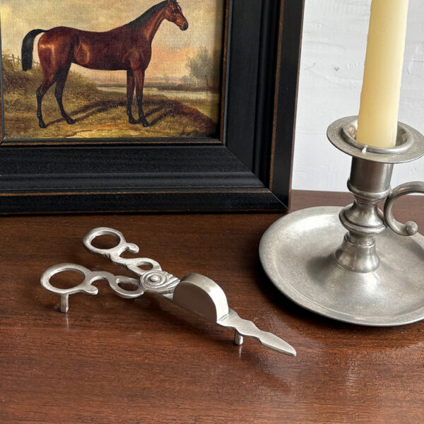 Candles/Lighting Early American Pewter-Plated Candle Snuffer Scissors- Antique Vintage Style