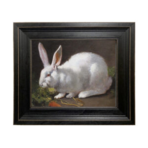 Farm/Pastoral Animal White Rabbit Oil Painting Print on Can ...