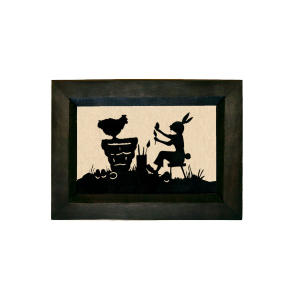 Easter Easter Perfect Egg Printed Silhouette in Black Wood Frame. 5-1/2″ x 7-1/2″.
