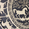 Scherenschnittes Animals 10″ Giddy Up Scherenschnitte Paper Cutting in Black Wood Frame with Gold Edge