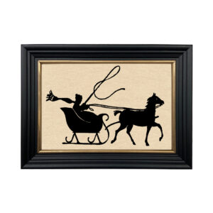 Christmas Christmas Crack the Whip Framed Paper Cut Silhouette