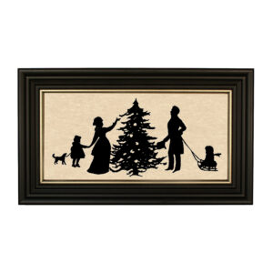 Christmas Christmas Found the Tree Framed Paper Cut Silhouette