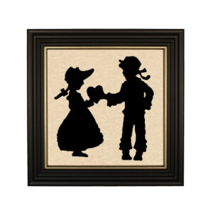 Framed Silhouette Valentines Be My Valentine Framed Paper Cut Silho ...