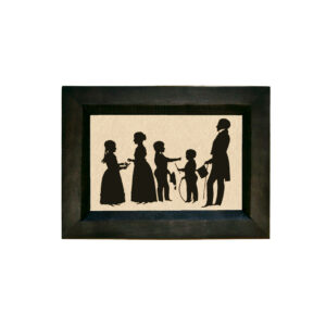 Early American Early American Family Life Printed Silhouette in Blac ...