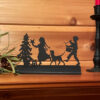 Holiday Silho Christmas 7″ Deck the Tree Standing Wooden Silhouette Tabletop Ornament Decoration