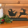 Christmas Decor Christmas 7″ Standing Santa and Reindeer Silhouette Tabletop Ornament Decoration