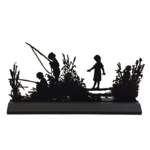 Wooden Silhouettes Farm Day at the Pond Standing Wood Silhouet ...