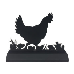 Wooden Silhouettes Animals 6″ Hen and Chicks Standing Wood  ...