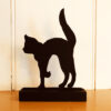 Halloween Decor Cats Standing Wooden “Black Cat” Silhouette Halloween Tabletop Ornament Sculpture Decoration