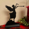 Holiday Silho Christmas 8-3/4″ Folk Art Christmas Angel Standing Silhouette Tabletop Ornament Decoration