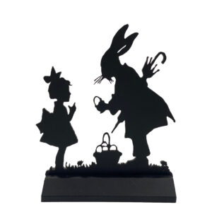 Wooden Silhouettes Easter 6-3/4″ Gentleman Easter Bunny Standing Silhouette Tabletop Ornament Decoration
