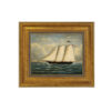 Nautical Paintings America Framed Oil Painting Print on Canvas in Antiqued Gold Frame