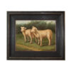 Farm and Pastoral Paintings Lost Lambs by Arthur Tait Oil Painting Print Reproduction On Canvas In Distressed Black Solid Ash Frame