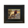 Sporting and Lodge Paintings Pointer With Pheasant Framed Oil Painting Print on Canvas in Distressed Black Wood Frame
