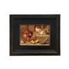 Farm and Pastoral Paintings Rabbits and Chickens (c. 1900) Framed Oil Painting Print on Canvas in Distressed Black Wood Frame