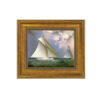 Nautical Nautical Mischief and Gracie Framed Oil Painting Print on Canvas in Antiqued Gold Frame