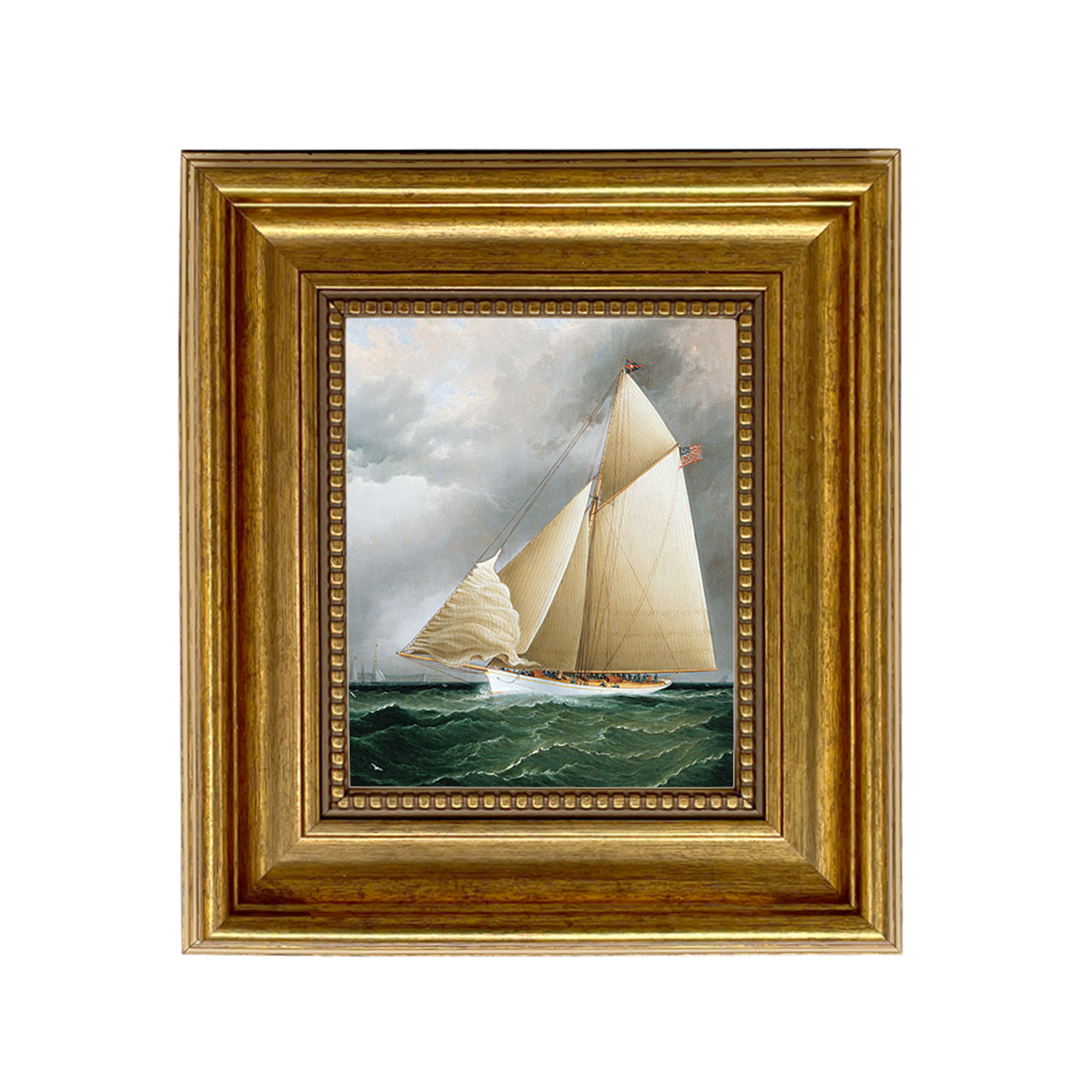 Nautical Nautical Racing Sloop Framed Oil Painting Print ...