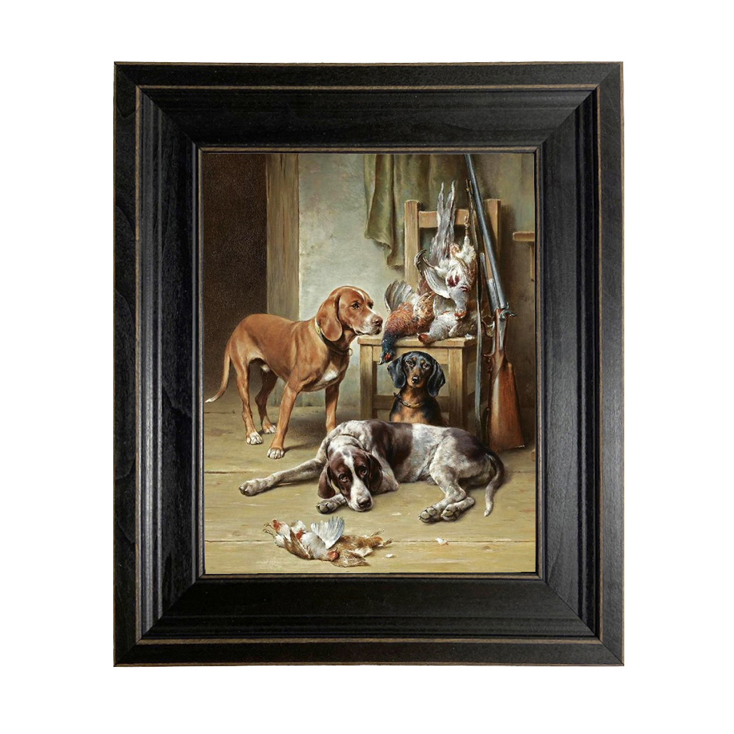 Cabin/Lodge Bird hunting Hounds and Game Framed Oil Painting Pr ...