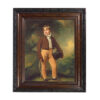 Portrait and Primitive Paintings Quentin McAdam by Henry Raeburn Oil Painting Print Reproduction on Canvas in Brown and Black Solid Oak Frame