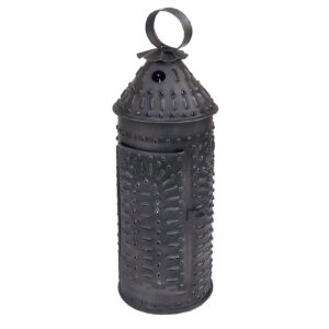 Candles/Lighting Early American 13-1/2″ Punched Tin Lantern- Ant ...