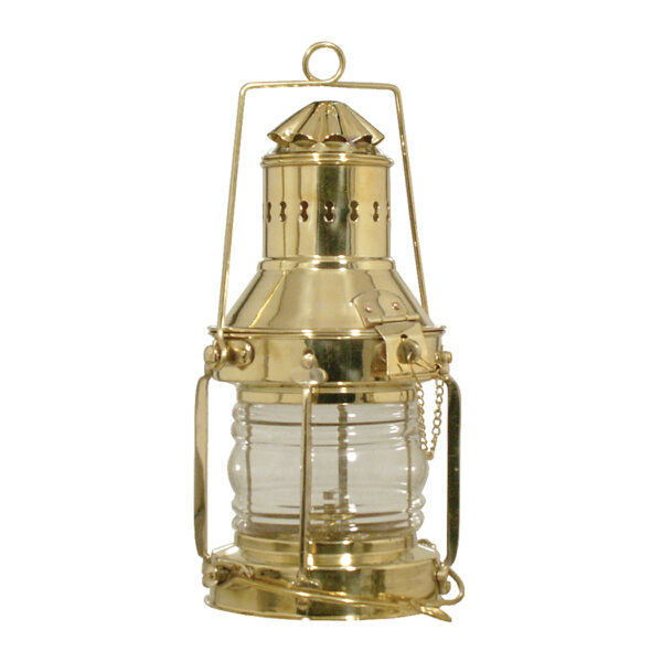 Nautical Decor & Souvenirs Nautical 10-1/2″ Nautical Brass Ships Anchor Kerosene Lamp with Clear Glass Globe – Antique Vintage Style Brass Decorative Accessories