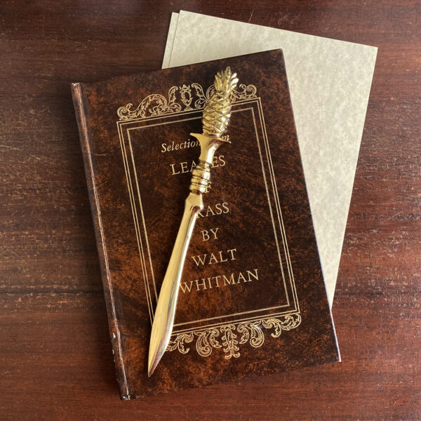 Letter Openers/Magnifiers Writing 8-1/4″ Solid Brass Pineapple Letter Opener- Antique Vintage Style