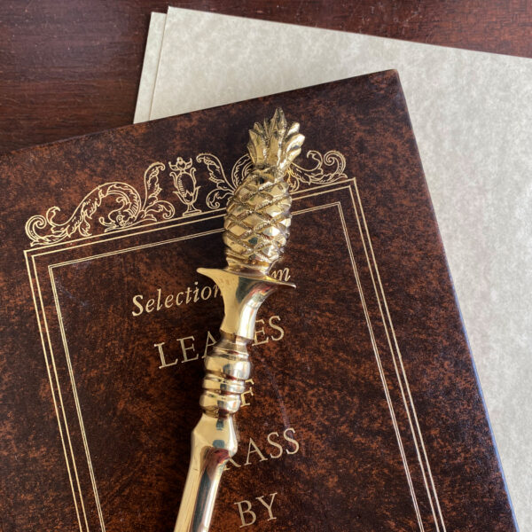 Letter Openers/Magnifiers Writing 8-1/4″ Solid Brass Pineapple Letter Opener- Antique Vintage Style