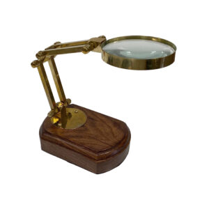 Decor Writing 3″ Antiqued Brass Desk-Top Magni ...