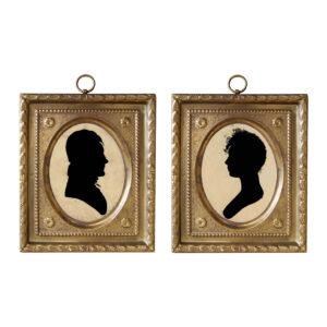 Portrait Early American 4-1/2″ Framed Silhouette Prints  ...