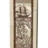 Writing Boxes Nautical 8-1/4 “Life at Sea” Scrimshaw Pen Box comes with Turned Horn Nib Pen.