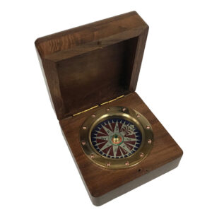 Compasses Nautical 3″ Wood Compass Box with Inlaid  ...