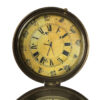 Nautical Instruments Nautical 3″ Antiqued Brass Compass and Clock with Hinged Lid- Antique Vintage Style