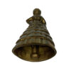 Home Decor Early American 4″ Solid Brass Colonial Woman Table Bell- Antique Vintage Style