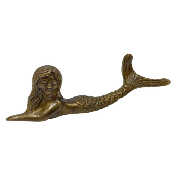 Nautical Decor & Souvenirs Nautical 5″ Brass Mermaid Paperweight- Antique Vintage Style