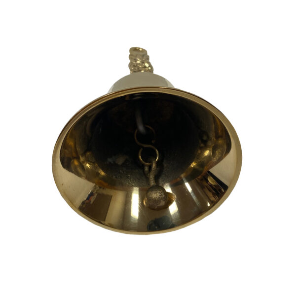 Decor Early American 6″ Polished Brass Pineapple Hand Bell- Antique Vintage Style