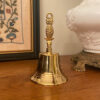 Home Decor Early American 6″ Polished Brass Pineapple Hand Bell- Antique Vintage Style
