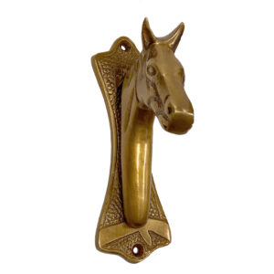 Decor Equestrian 6″ Antiqued Brass Horse Head Doo ...