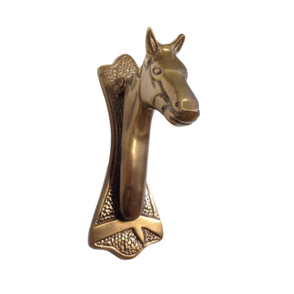 Home Decor Equestrian 6″ Brass Horse Head Door Knocker – Antique Vintage Style