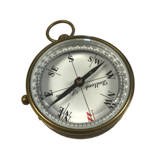Nautical Instruments Nautical 3″ Solid Antiqued Brass Dolland London Beveled Glass Nautical Compass- Antique Vintage Style