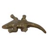Nautical Decor & Souvenirs Animals 5″ Antiqued Brass Alligator Paperweight – Antique Vintage Style