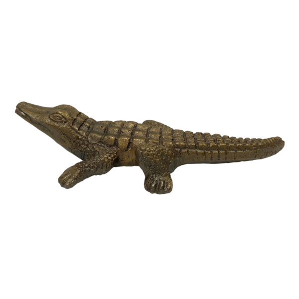 Paperweights Sea Creatures 5″ Antiqued Brass Alligator Paper Weight – Antique Vintage Style