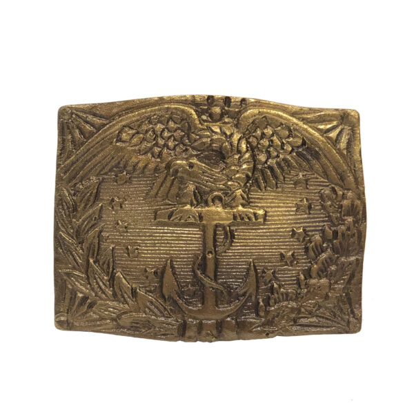 Early American Life Revolutionary/Civil War Civil War Marine Belt Buckle with Eagle and Anchor – Antique Vintage Style