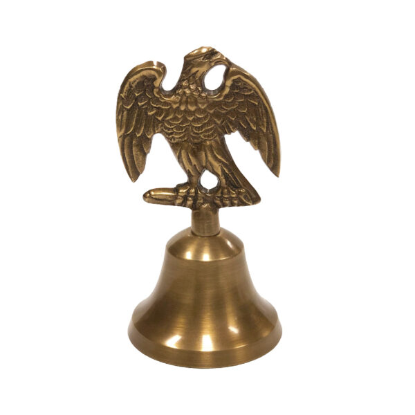 Home Decor Early American 5″ Antiqued Brass Eagle Hand Bell – Antique Vintage Style