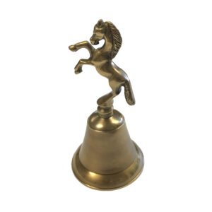 Decor Equestrian 5″ Antiqued Brass Horse Bell &#8 ...