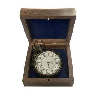 Decor Antiqued Brass Pocket Watch with 3-1/4 ...