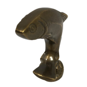 Nautical Decor & Souvenirs Animals 4-1/2″ Antiqued Brass Jumping Tr ...