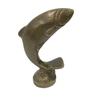 Nautical Decor & Souvenirs Animals 4-1/2″ Antiqued Brass Jumping Tr ...