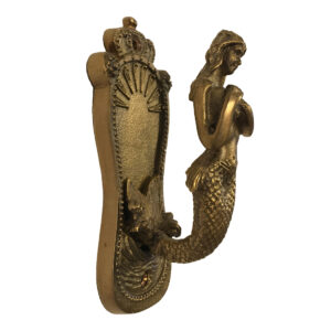 Nautical Decor & Souvenirs Nautical 5″ Antiqued Brass Mermaid Coat H ...