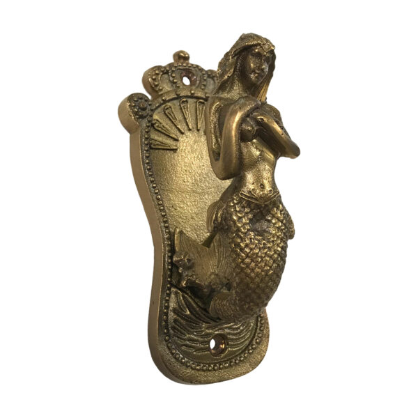 Nautical Decor & Souvenirs Nautical 5″ Antiqued Brass Mermaid Coat Hanger- Antique Vintage Style
