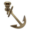 Home Decor Nautical 5-1/2″ Solid Brass Antique-Finish Anchor Candle Stick Holder